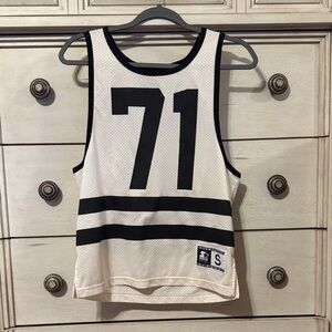 STARTER Urban Outfitters Black and White Mesh Jersey